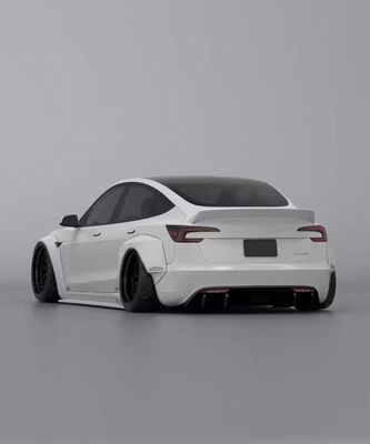 2020- Tesla Body Kit Resin Fiber LB Style Tesla Model 3 สปอยเลอร์ ดิฟฟิวเซอร์ฝีปากด้านหน้า
