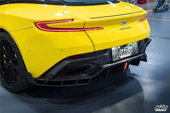 สําหรับแอสตัน มาร์ติน DB11 คาร์บอน ไฟเบอร์ คอร์ดี้คิต DB11 อัพเกรด PK Style คาร์บอน ไฟเบอร์ หน้าลิป ดิฟฟิวเซอร์ สโปเลอร์ฮูป