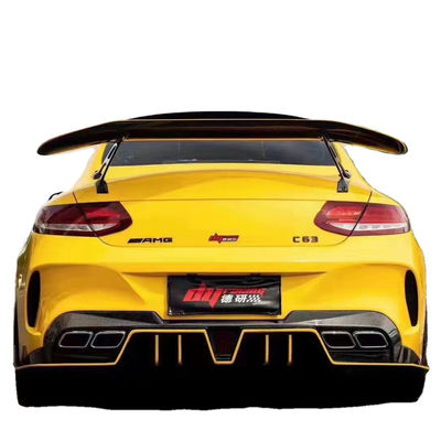 ส่วนยนต์สําหรับ Mercedes C63 Coupe สปอยเลอร์ใยคาร์บอน W205 C63 C63S สปอยเลอร์ท้าย GT แบบ IMP ที่ปรับปรุง