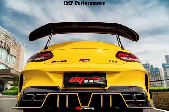 ส่วนยนต์สําหรับ Mercedes C63 Coupe สปอยเลอร์ใยคาร์บอน W205 C63 C63S สปอยเลอร์ท้าย GT แบบ IMP ที่ปรับปรุง