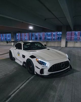 สําหรับ Mercedes AMG GT Carbon Fiber Widebody Kit AMG GT อัพเกรด CBE สไตล์หน้ากระจายริมฝีปาก Spoiler Widebody Kit