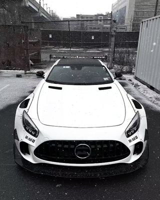 สําหรับ Mercedes AMG GT Carbon Fiber Widebody Kit AMG GT อัพเกรด CBE สไตล์หน้ากระจายริมฝีปาก Spoiler Widebody Kit