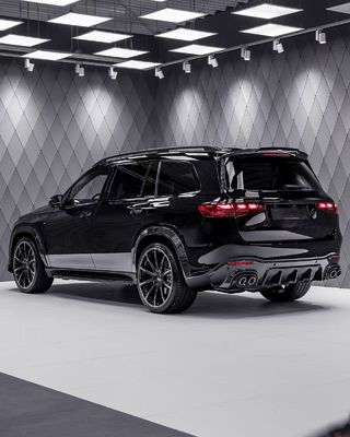 สําหรับ Mercedes X167 GLS450 คาร์บอน ไฟเบอร์ คอร์ดี้ คิต GLS อัพเกรด BS สไตล์หน้า ลิป ดีฟิวเซอร์ สปอยเลอร์