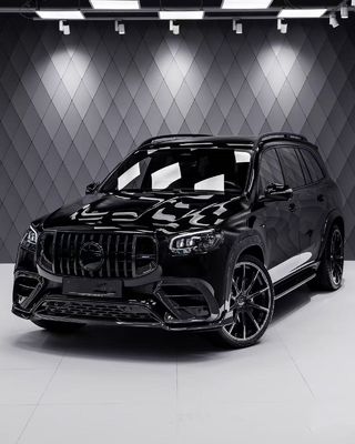 สําหรับ Mercedes X167 GLS450 คาร์บอน ไฟเบอร์ คอร์ดี้ คิต GLS อัพเกรด BS สไตล์หน้า ลิป ดีฟิวเซอร์ สปอยเลอร์